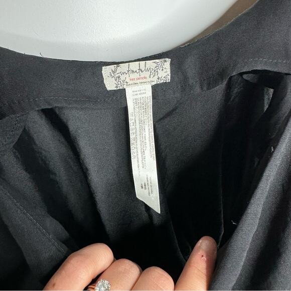 Intimately Free People Black Satin Cami Bodysuit Size Small - Picture 3 of 4